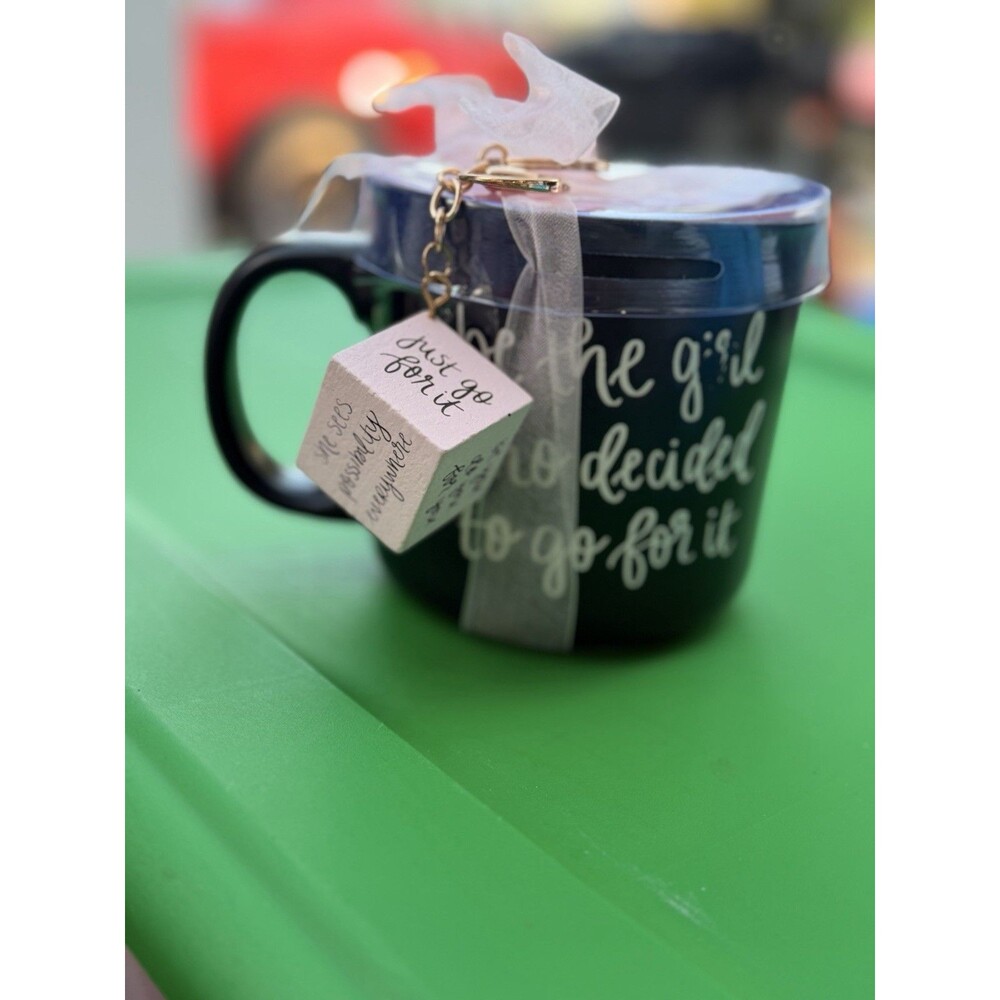Girl Power Coffee Mug"Be The Girl Who Decided To Go For It"Coffee Cup & Keychain